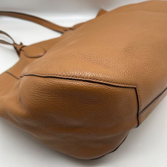 Michael Kors Camel Pebbled Leather Mae Reversible Tote Bag - Picture 7 of 11